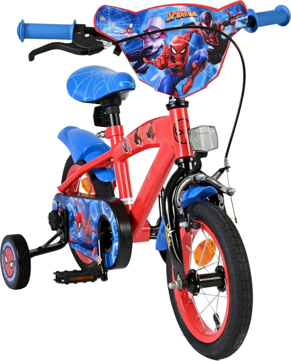 Volare - Børnecykel Med Støttehjul - 12 Tommer - Spiderman