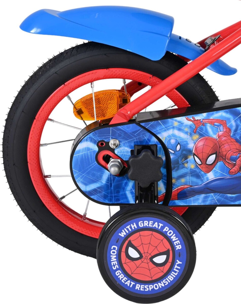 Volare - Børnecykel Med Støttehjul - 12 Tommer - Spiderman