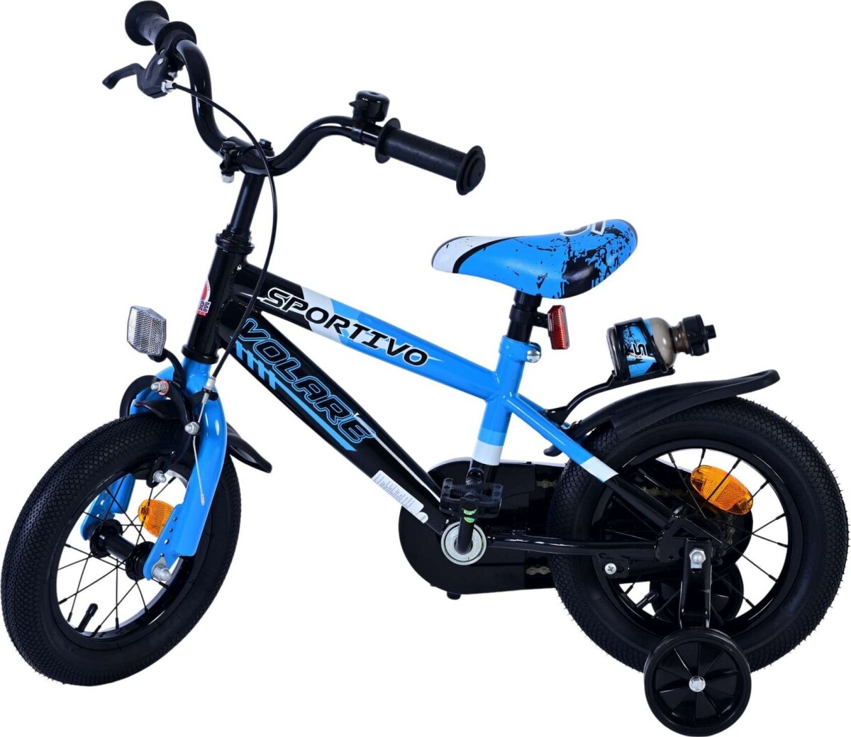 Volare - Børnecykel Med Støttehjul - 12 Tommer - Sportivo - Blå