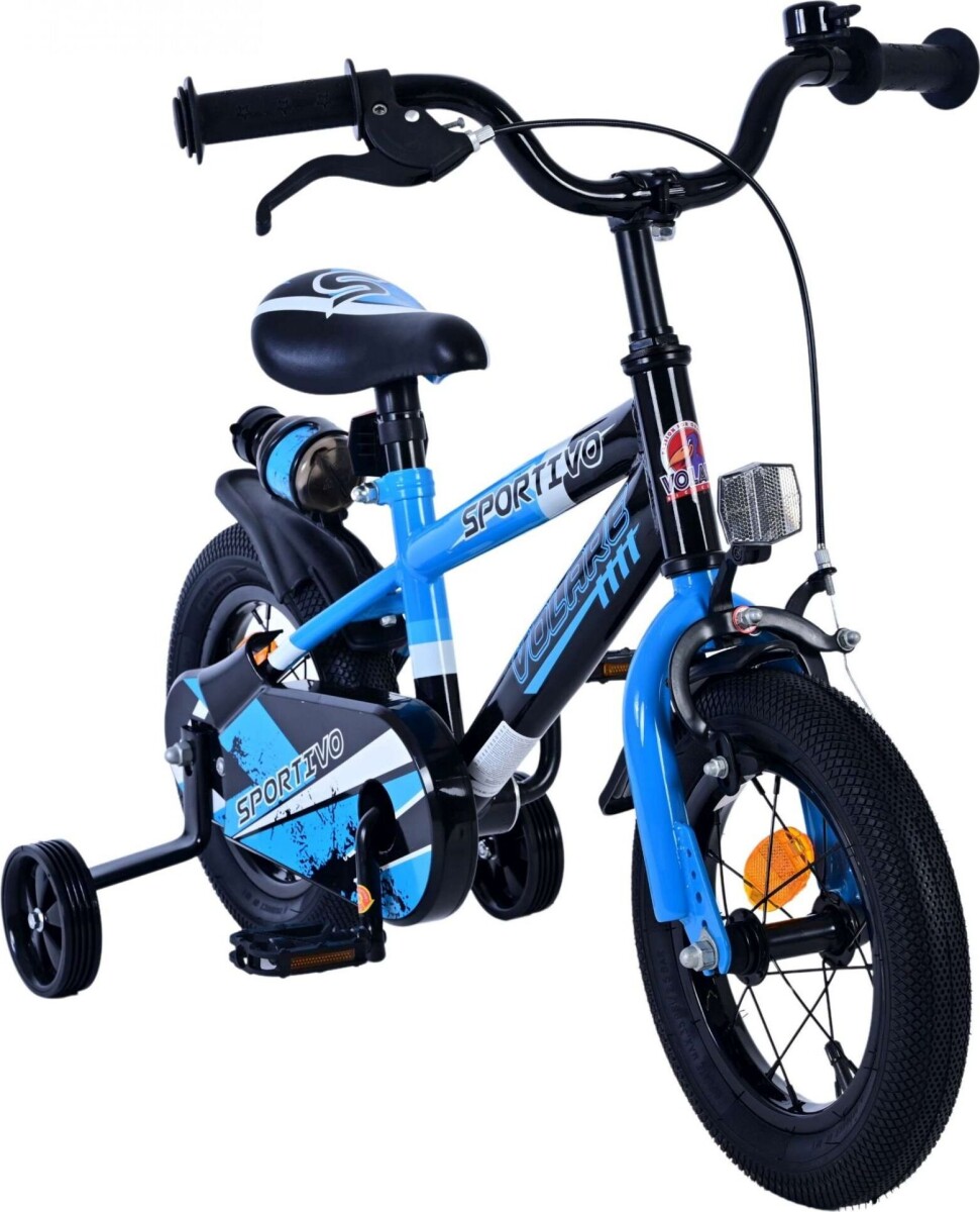 Volare - Børnecykel Med Støttehjul - 12 Tommer - Sportivo - Blå