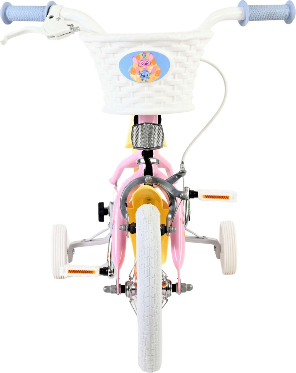 Volare - Børnecykel Med Støttehjul - 12 Tommer - Pink - Stitch