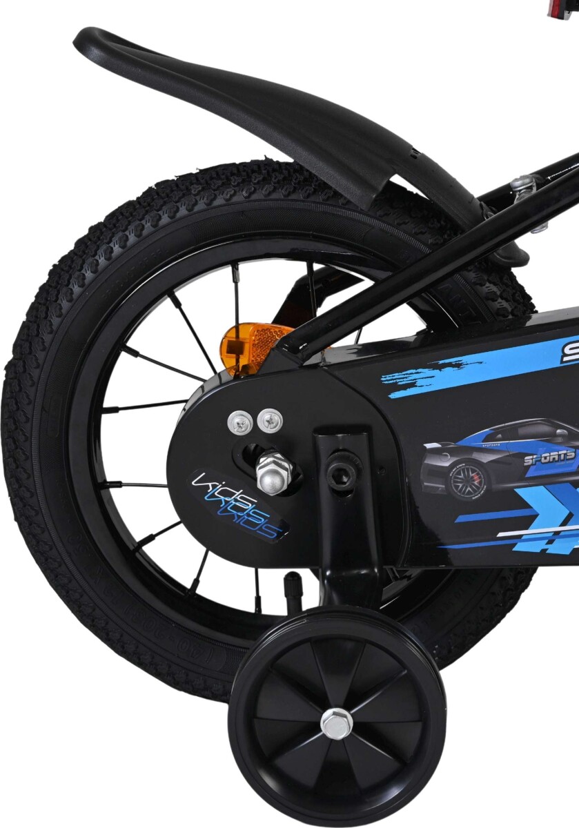 Volare - Super Gt - Blå Børnecykel - 12 Tommer - Støttehjul