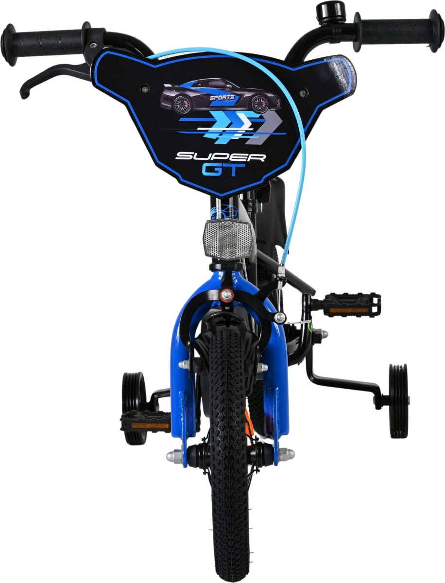 Volare - Super Gt - Blå Børnecykel - 12 Tommer - Støttehjul