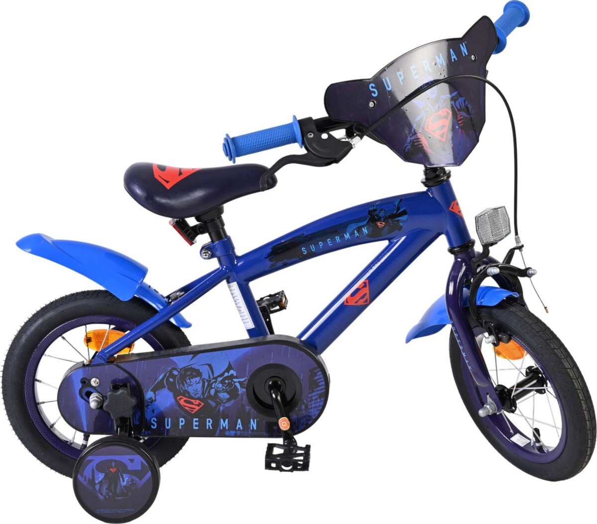 Volare - Superman - Børnecykel Med Støttehjul - 12 Tommer