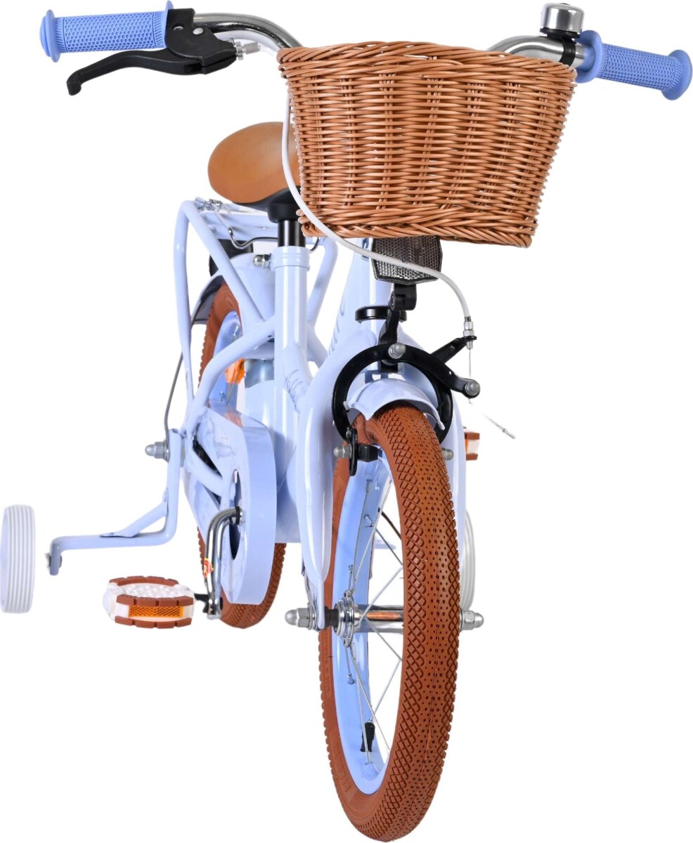 Volare - Ashley 14 Børnecykel - Kurv Og Støttehjul - Blå Pastel