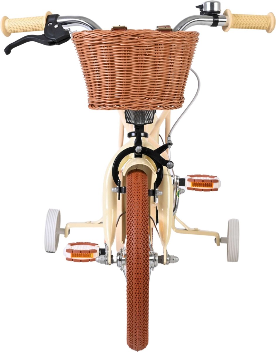 Volare - Ashley 14 Børnecykel - Med Kurv Og Støttehjul - Cream