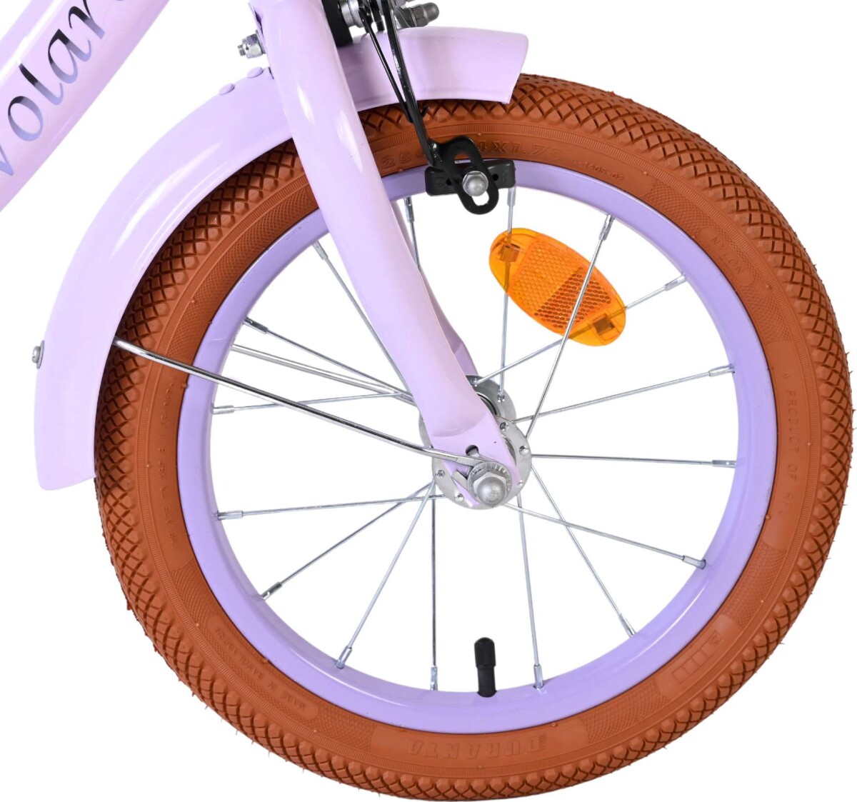 Volare - Ashley 14 Børnecykel - Kurv Og Støttehjul - Lilla Pastel