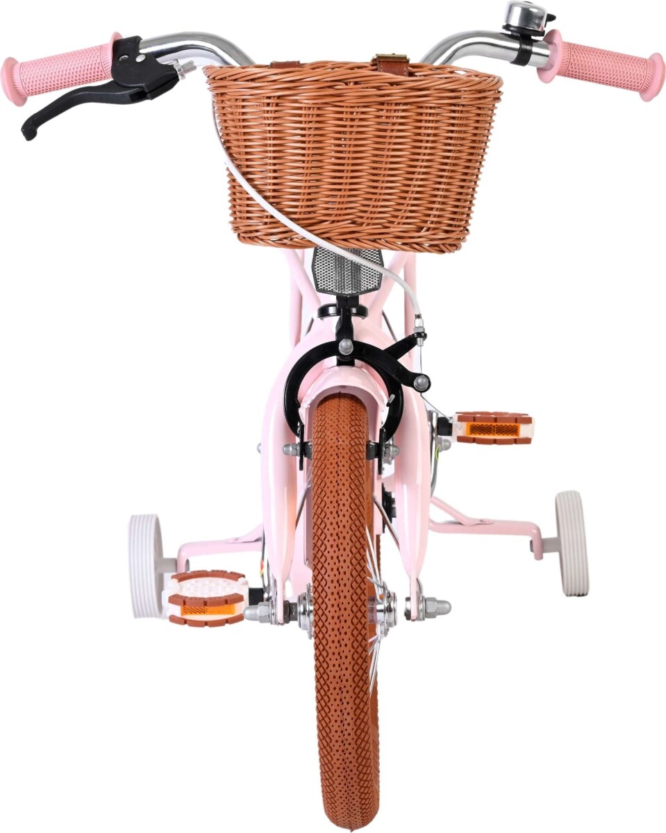 Volare - Ashley 14 Børnecykel - Kurv Og Støttehjul - Pink Pastel