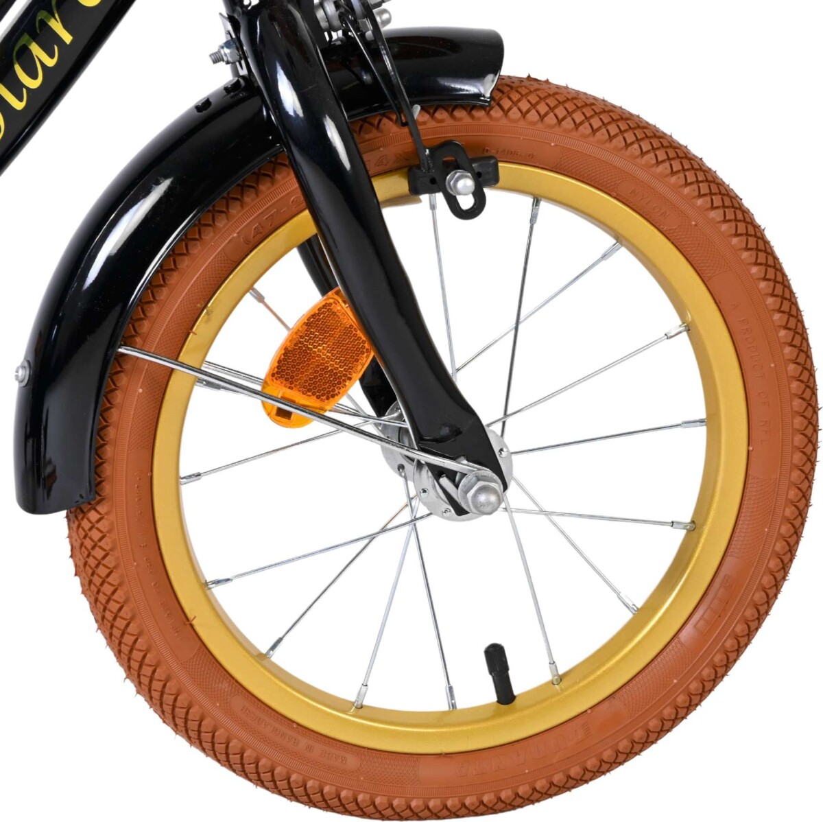 Volare - Ashley 14 Børnecykel - Med Kurv Og Støttehjul - Sort