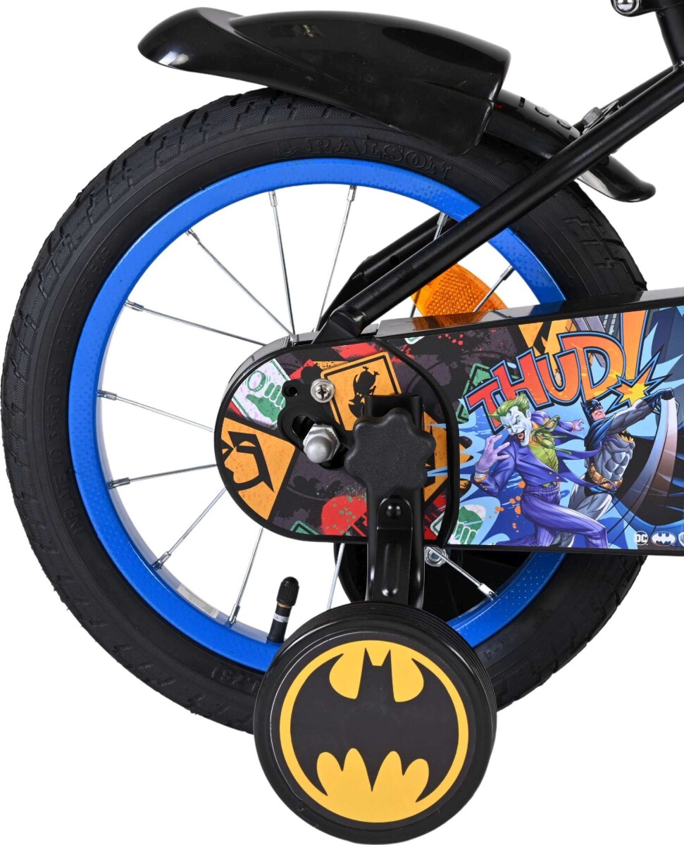 Volare - Børnecykel Med Støttehjul - 14 Tommer - Batman - Blå