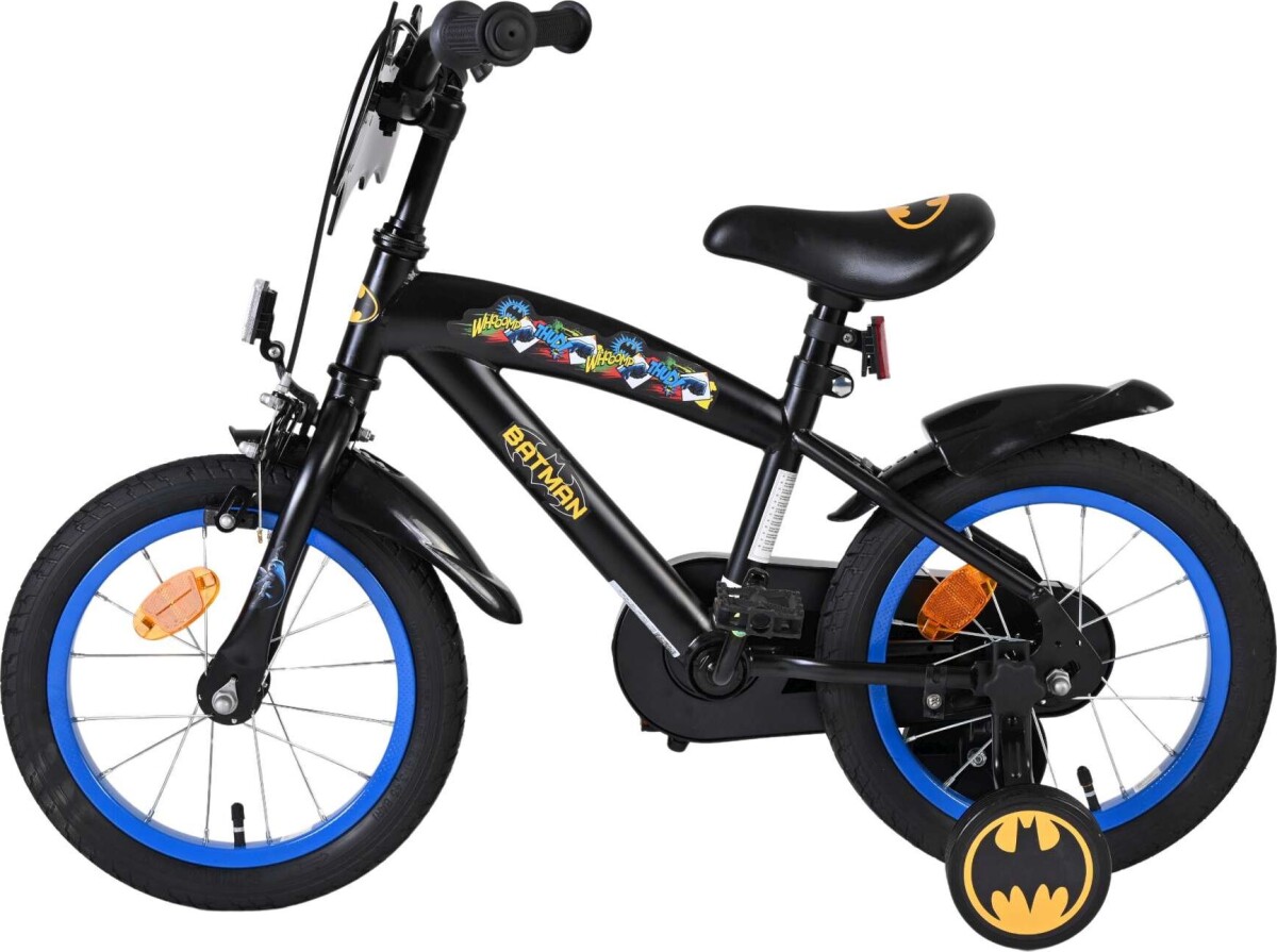 Volare - Børnecykel Med Støttehjul - 14 Tommer - Batman - Blå