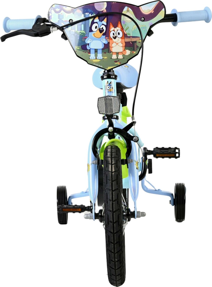 Volare - Bluey Cykel Med Støttehjul - 14 Tommer - Blå Grøn