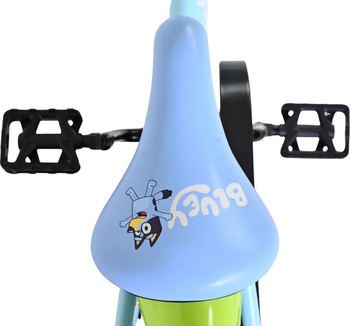 Volare - Bluey Cykel Med Støttehjul - 14 Tommer - Blå Grøn