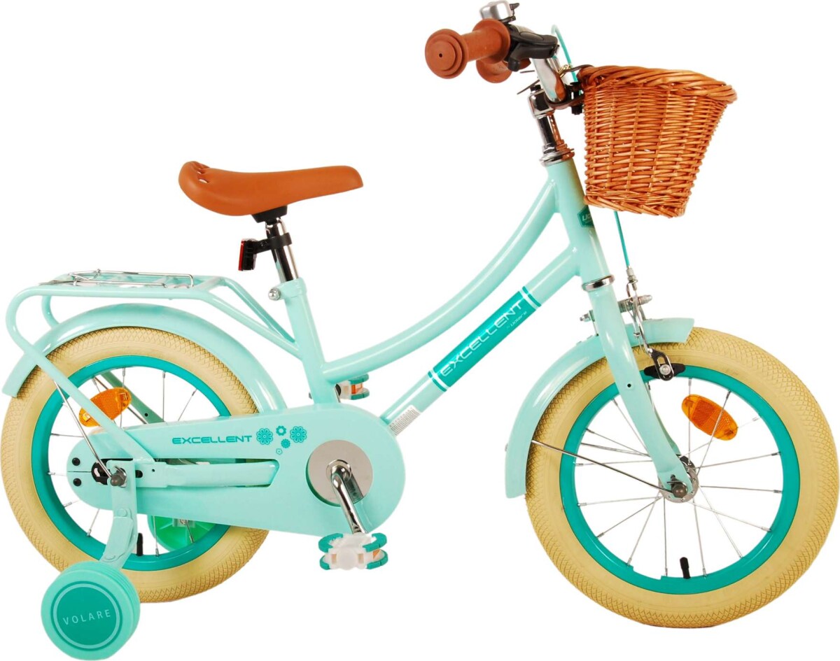 Volare - Børnecykel Med Støttehjul - 14 Tommer - Excellent Grøn
