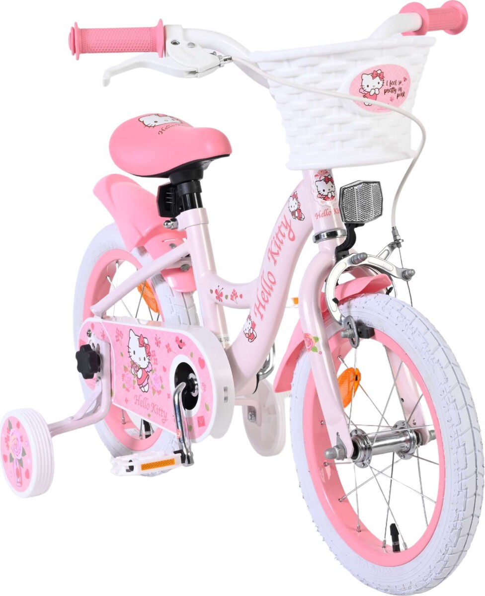 Volare - Hello Kitty Børnecykel - 14 Tommer - Støttehjul - Pink