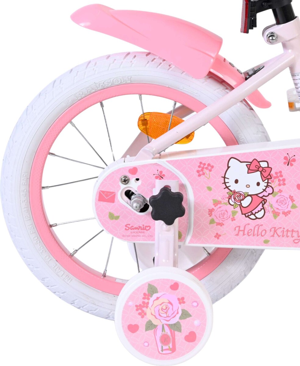 Volare - Hello Kitty Børnecykel - 14 Tommer - Støttehjul - Pink