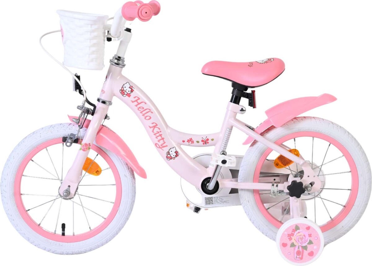 Volare - Hello Kitty Børnecykel - 14 Tommer - Støttehjul - Pink