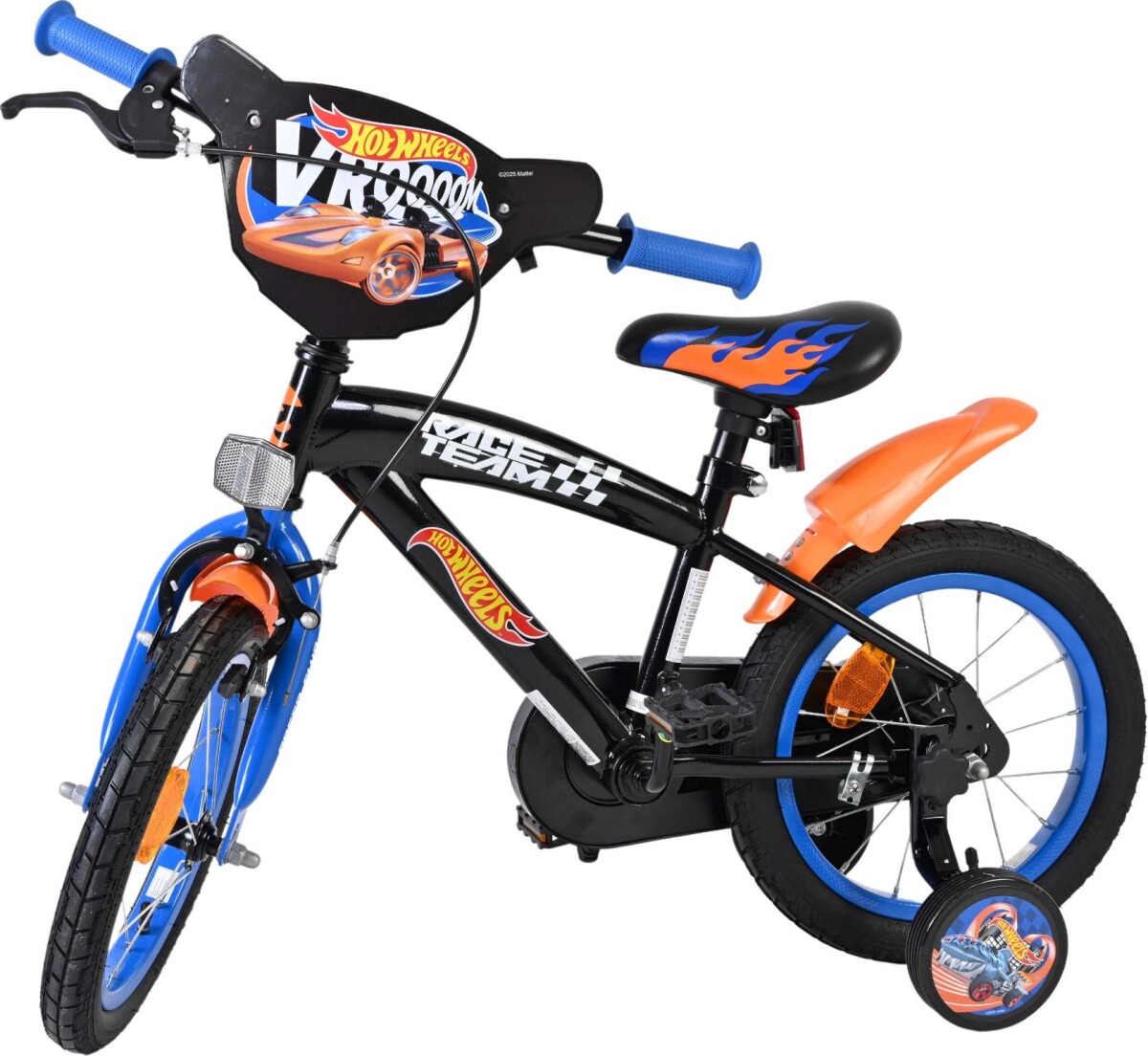 Volare - Hotwheels Børnecykel Med Støttehjul - 12 - Sort Blå