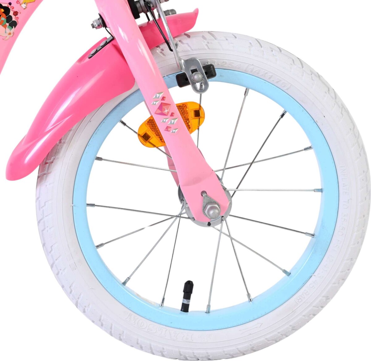 Volare - Børnecykel Med Støttehjul - 14 Tommer - Prinsesse