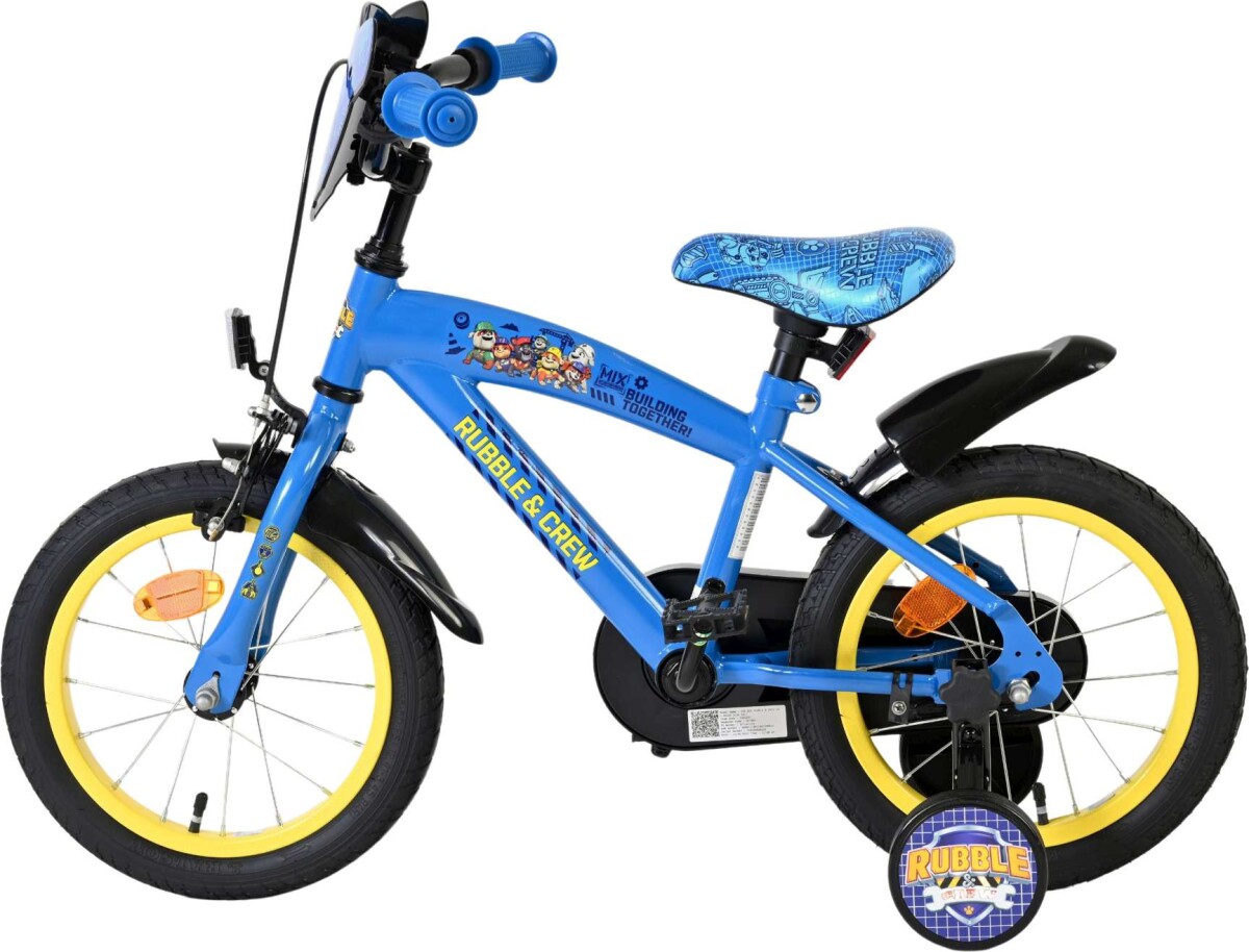 Volare - Paw Patrol Cykel - 14 Tommer - Støttehjul - Rubble
