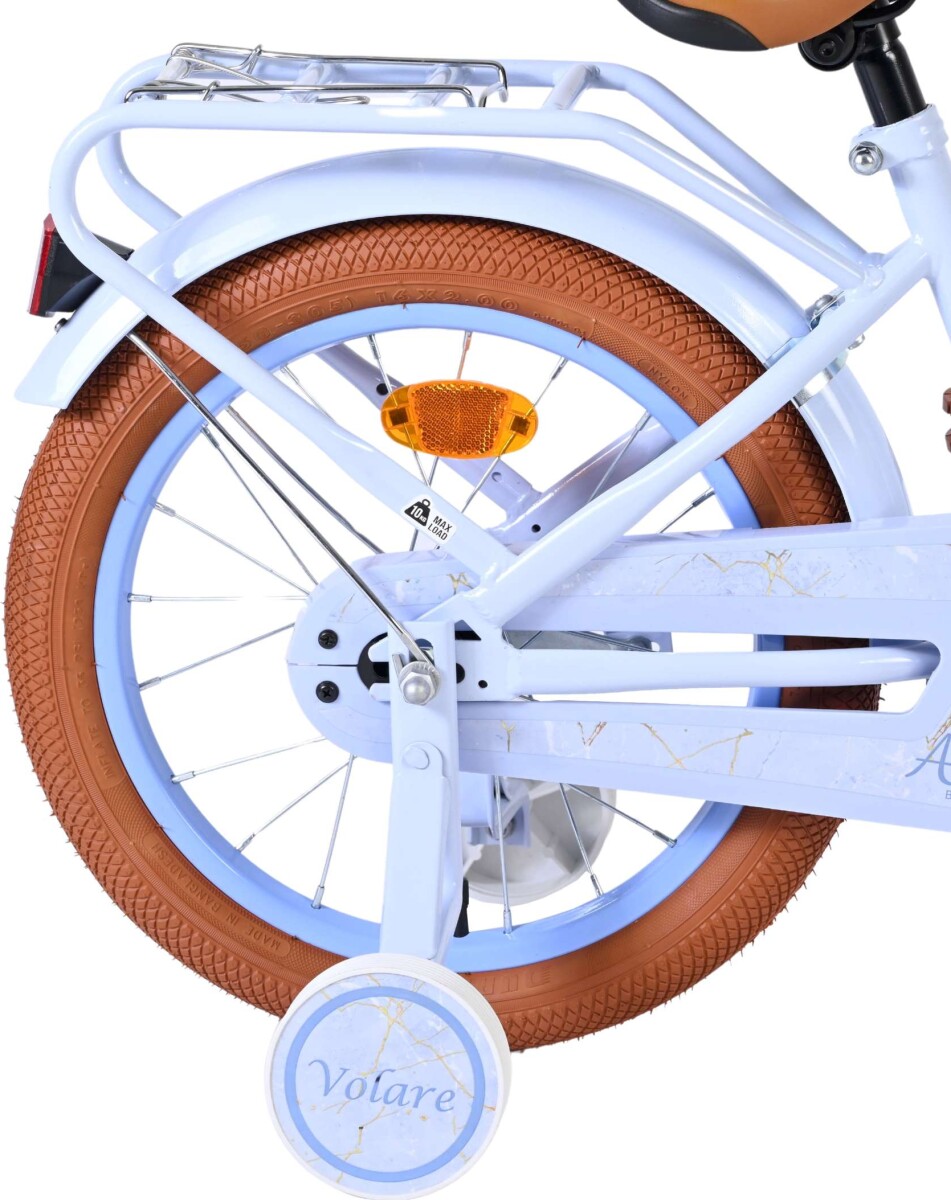 Volare - Ashley 16 Børnecykel - Kurv Og Støttehjul - Pastel Blå