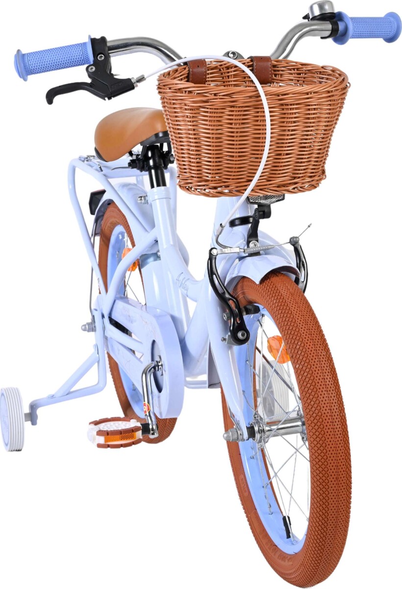 Volare - Ashley 16 Børnecykel - Kurv Og Støttehjul - Pastel Blå