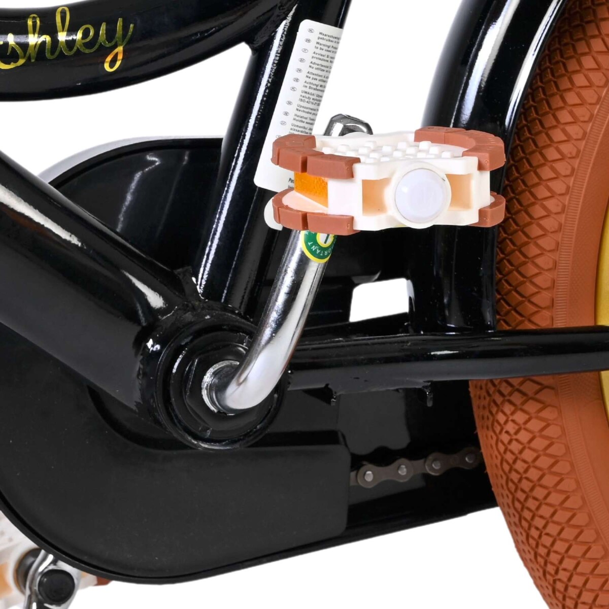 Volare - Ashley 16 Børnecykel - Med Kurv Og Støttehjul - Sort