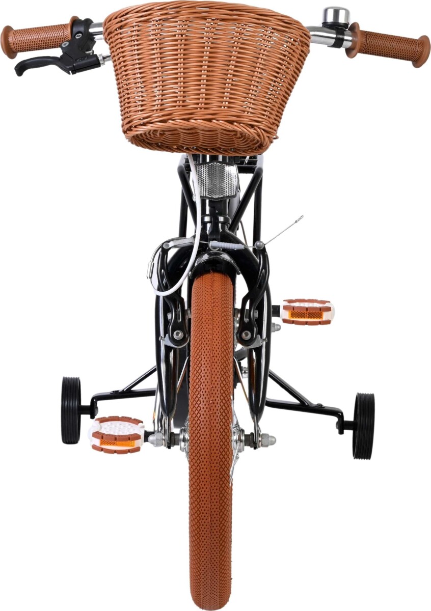 Volare - Ashley 16 Børnecykel - Med Kurv Og Støttehjul - Sort