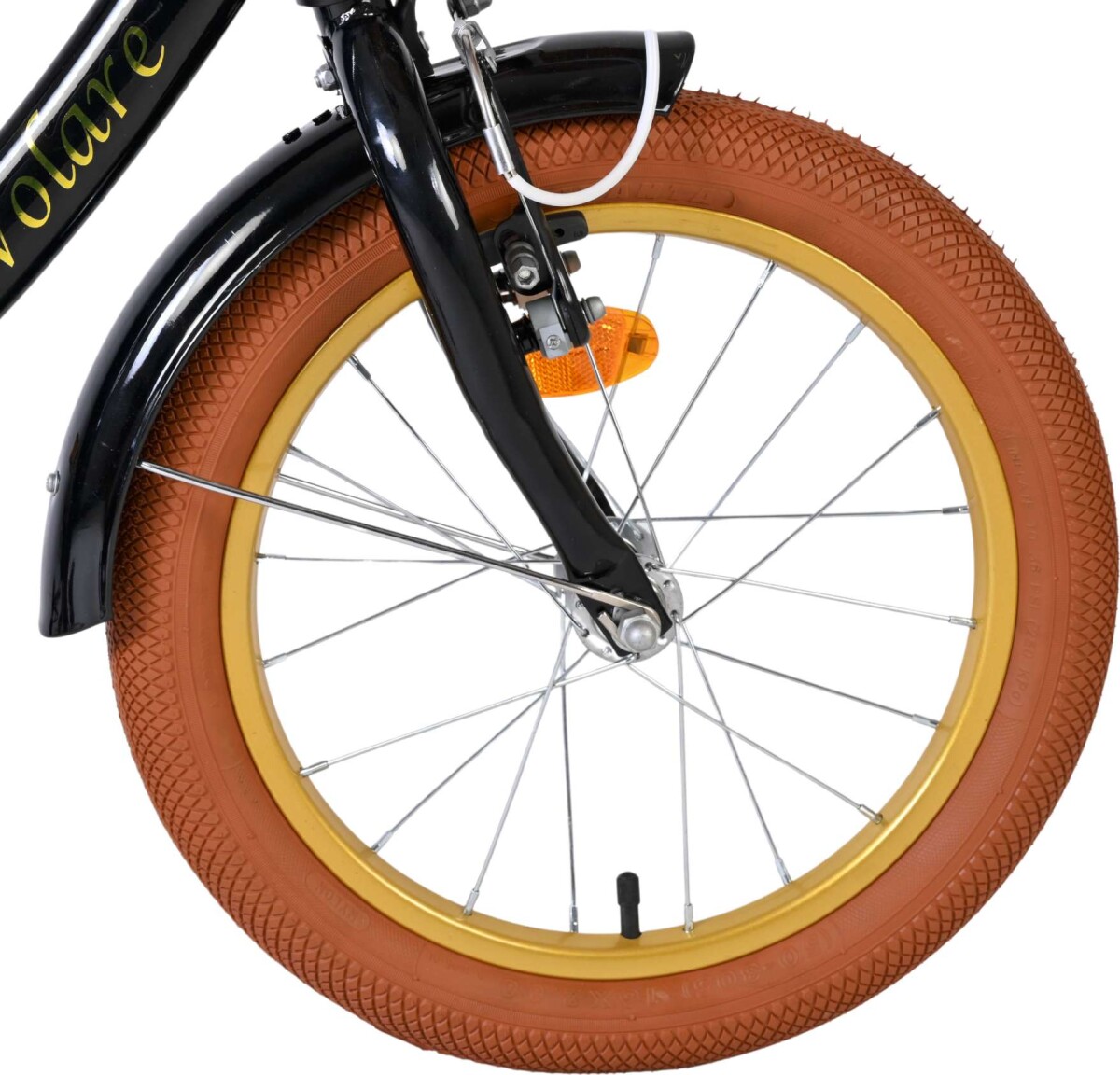 Volare - Ashley 16 Børnecykel - Med Kurv Og Støttehjul - Sort