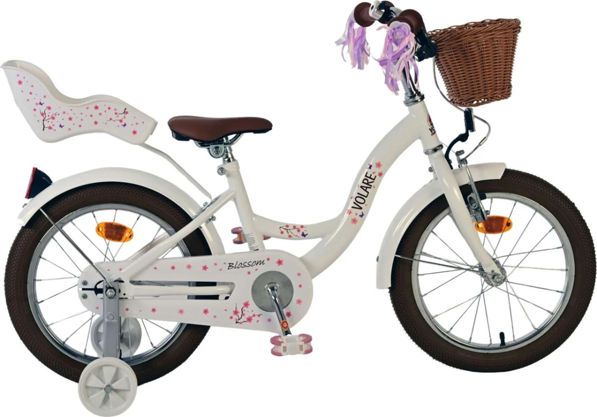 Volare - Børnecykel Med Støttehjul - 16 - Blossom - Hvid