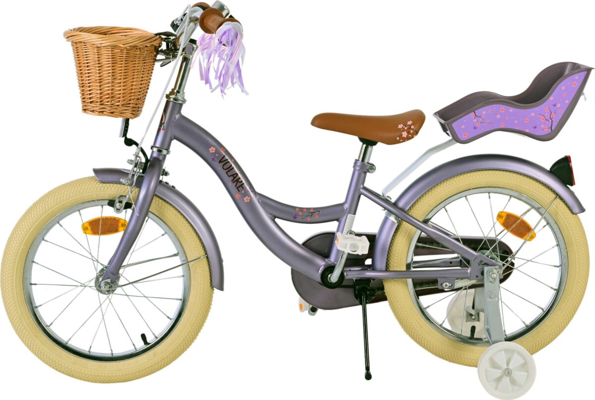 Volare - Børnecykel Med Støttehjul - 16 - Blossom - Lilla