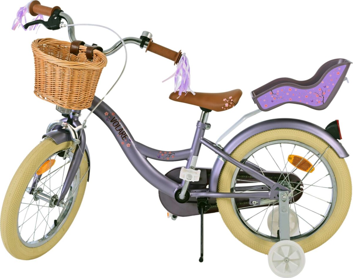 Volare - Børnecykel Med Støttehjul - 16 - Blossom - Lilla