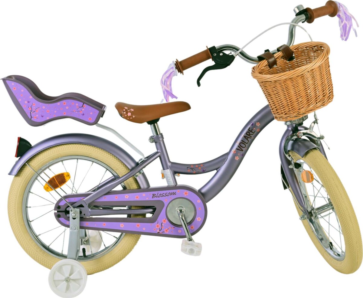 Volare - Børnecykel Med Støttehjul - 16 - Blossom - Lilla