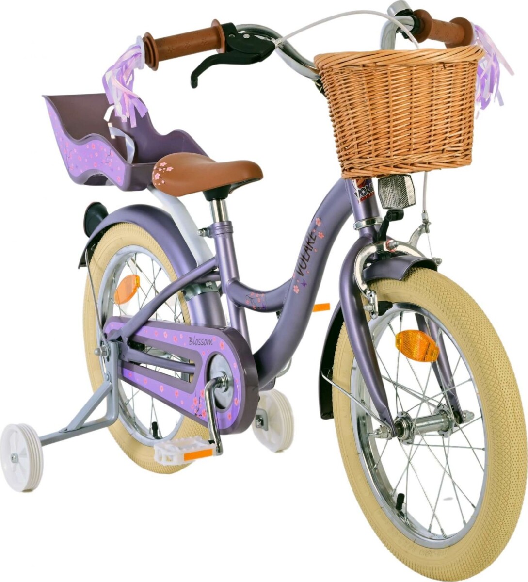 Volare - Børnecykel Med Støttehjul - 16 - Blossom - Lilla