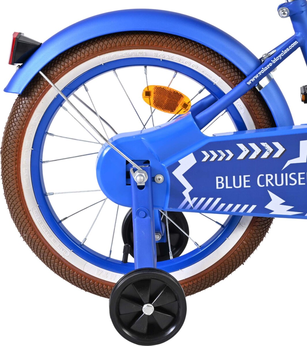 Volare - Cruiser - 16 Tommer - Blå - Børnecykel Med Støttehjul