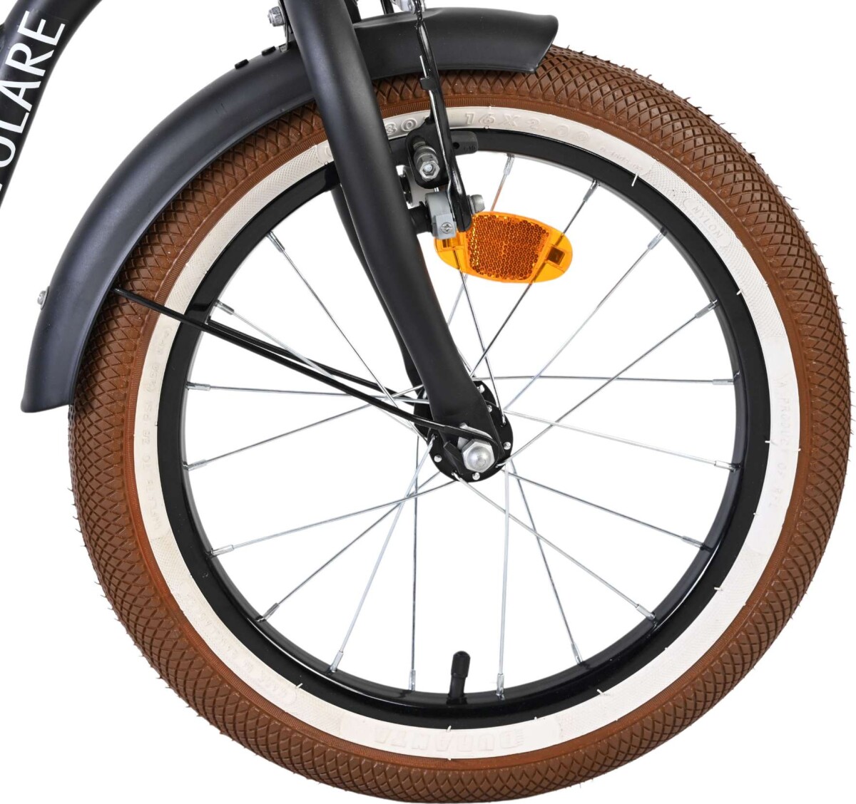 Volare - Cruiser - 16 Tommer - Sort - Børnecykel Med Støttehjul