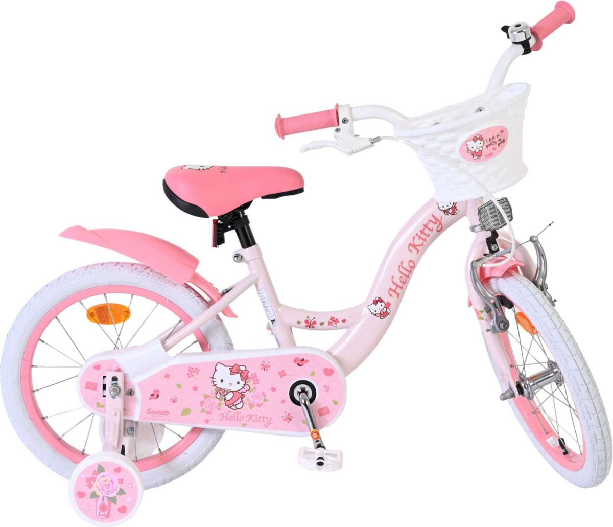 Volare - Hello Kitty - Pink Børnecykel - 16 Tommer - Kurv