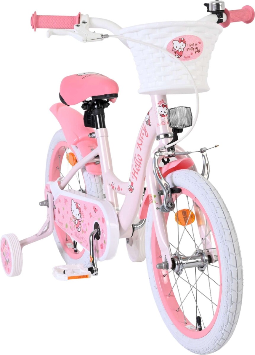 Volare - Hello Kitty - Pink Børnecykel - 16 Tommer - Kurv