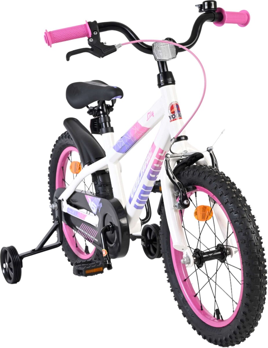 Volare - Lily Cykel - 16 Tommer - Støttehjul - Hvid