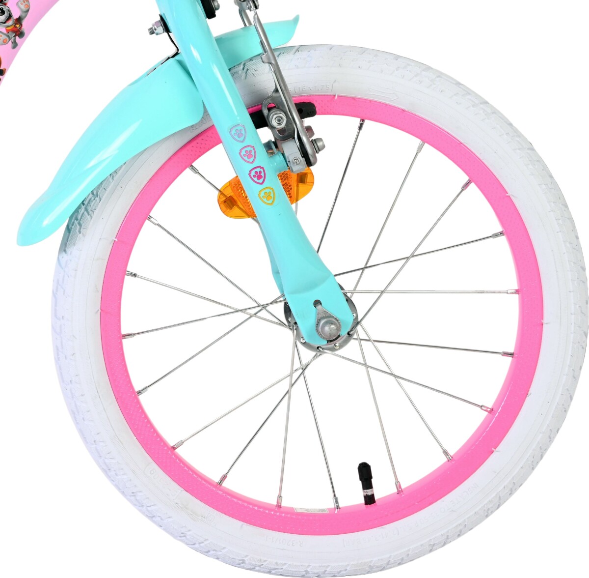 Volare - Paw Patrol Pigerne Cykel - 16 Tommer - Støttehjul Kurv - Pink