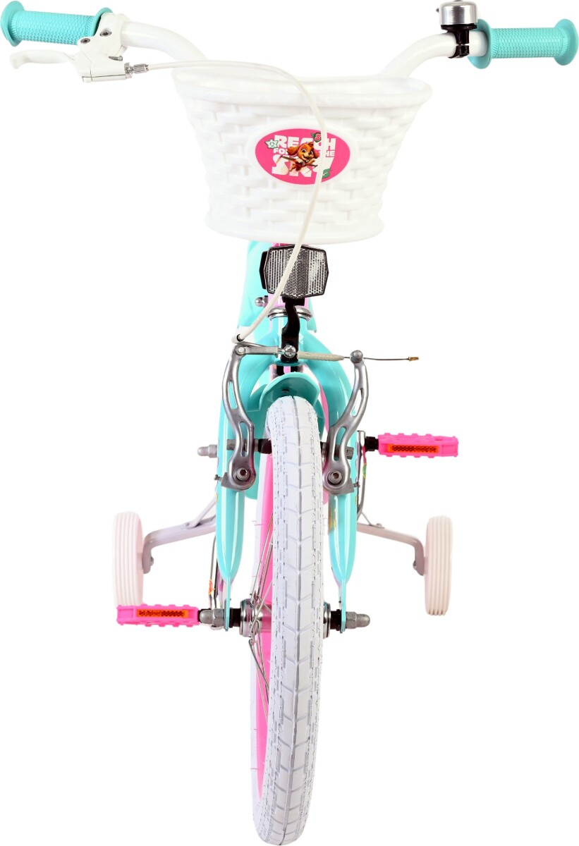 Volare - Paw Patrol Pigerne Cykel - 16 Tommer - Støttehjul Kurv - Pink