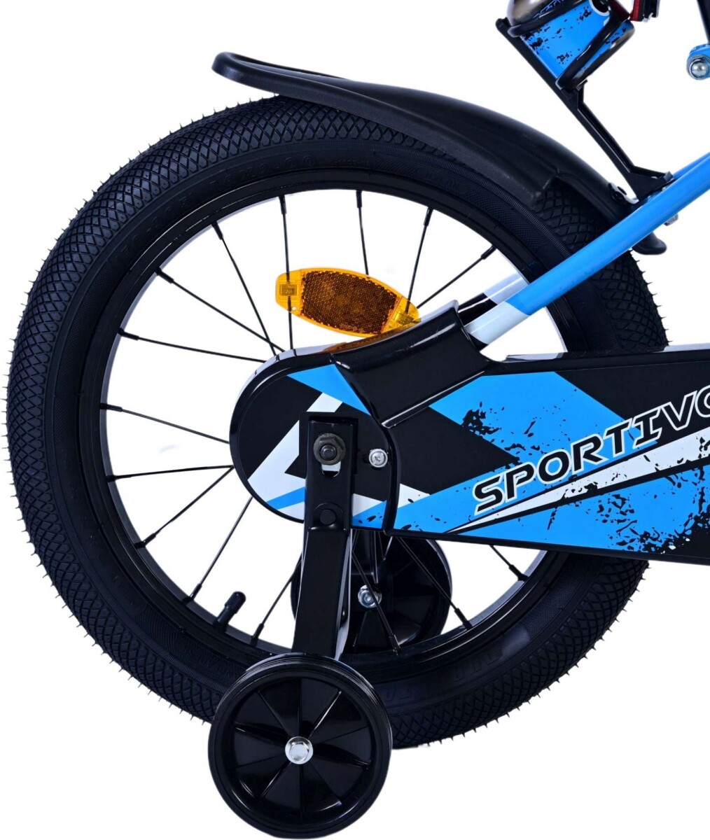 Volare - Børnecykel Med Støttehjul - 16 Tommer - Sportivo Blå