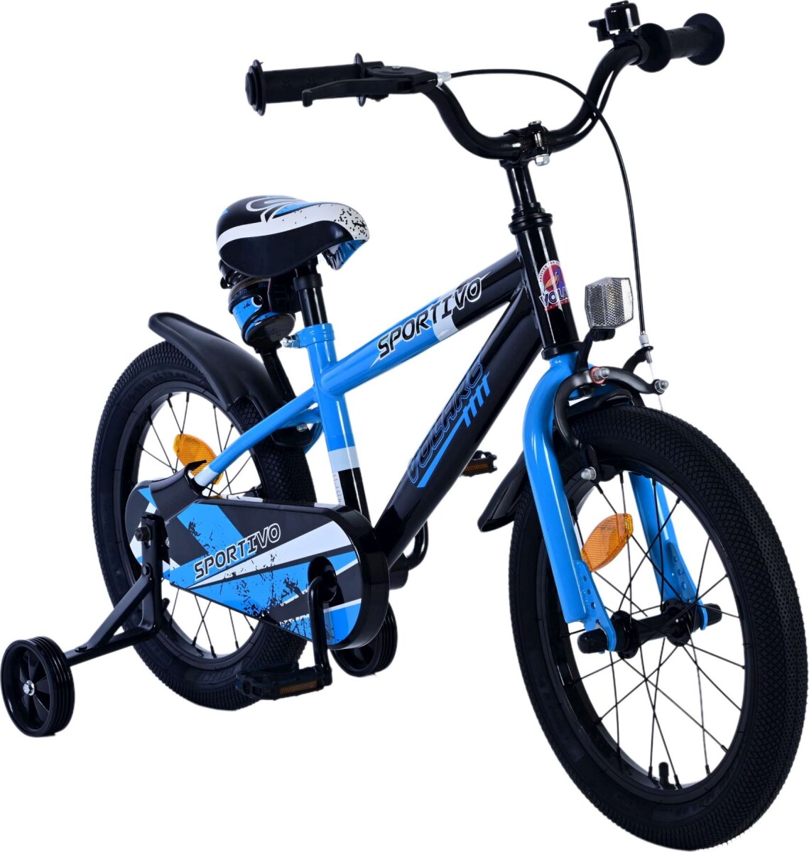 Volare - Børnecykel Med Støttehjul - 16 Tommer - Sportivo Blå