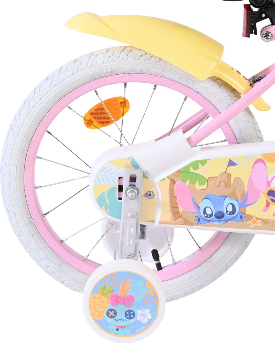 Volare - Børnecykel Med Støttehjul - 16 Tommer - Stitch Pink