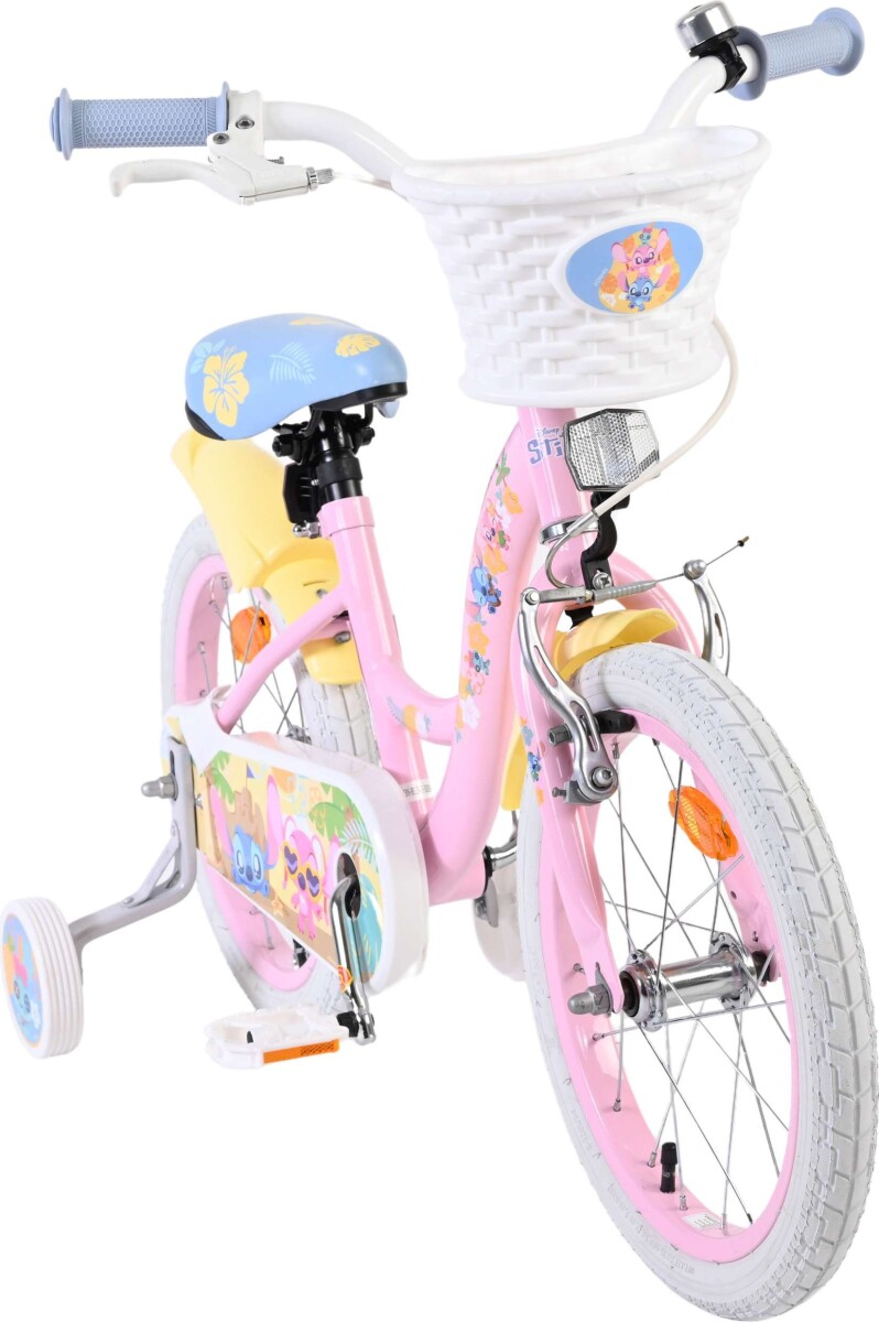 Volare - Børnecykel Med Støttehjul - 16 Tommer - Stitch Pink