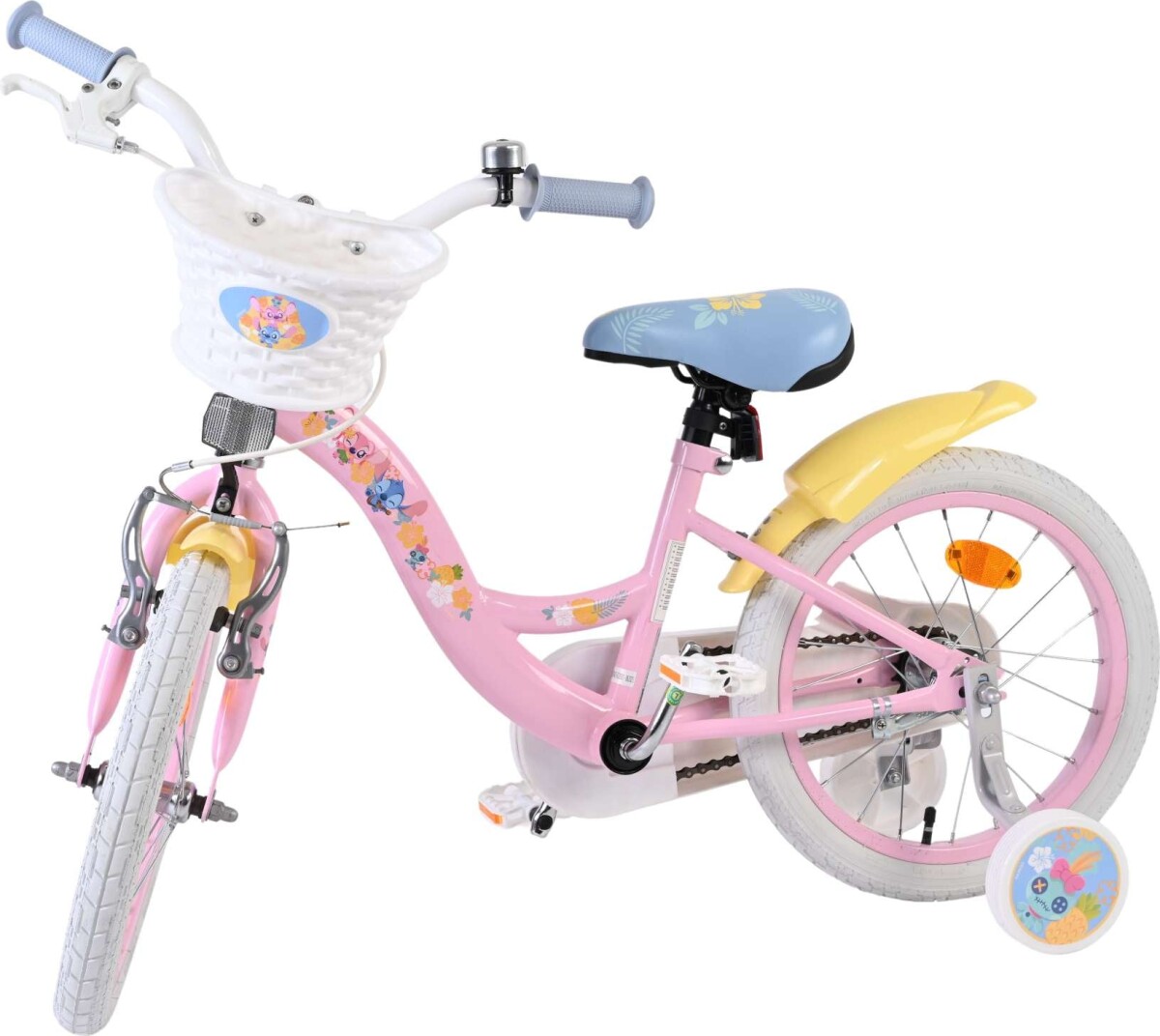 Volare - Børnecykel Med Støttehjul - 16 Tommer - Stitch Pink