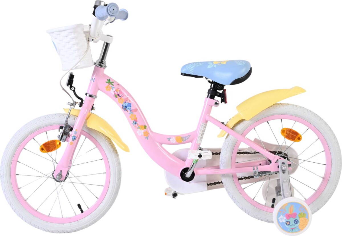 Volare - Børnecykel Med Støttehjul - 16 Tommer - Stitch Pink