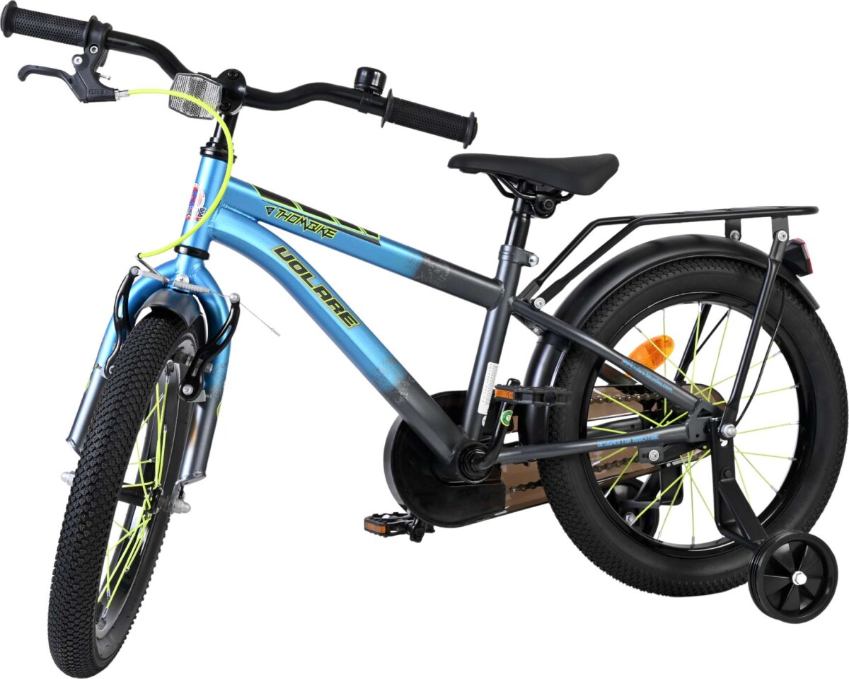 Volare - Thombike Cykel - 16 Tommer - Støttehjul - Blå Grå