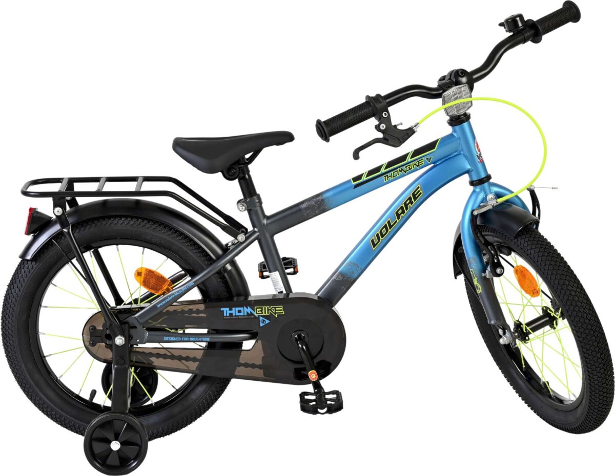 Volare - Thombike Cykel - 16 Tommer - Støttehjul - Blå Grå