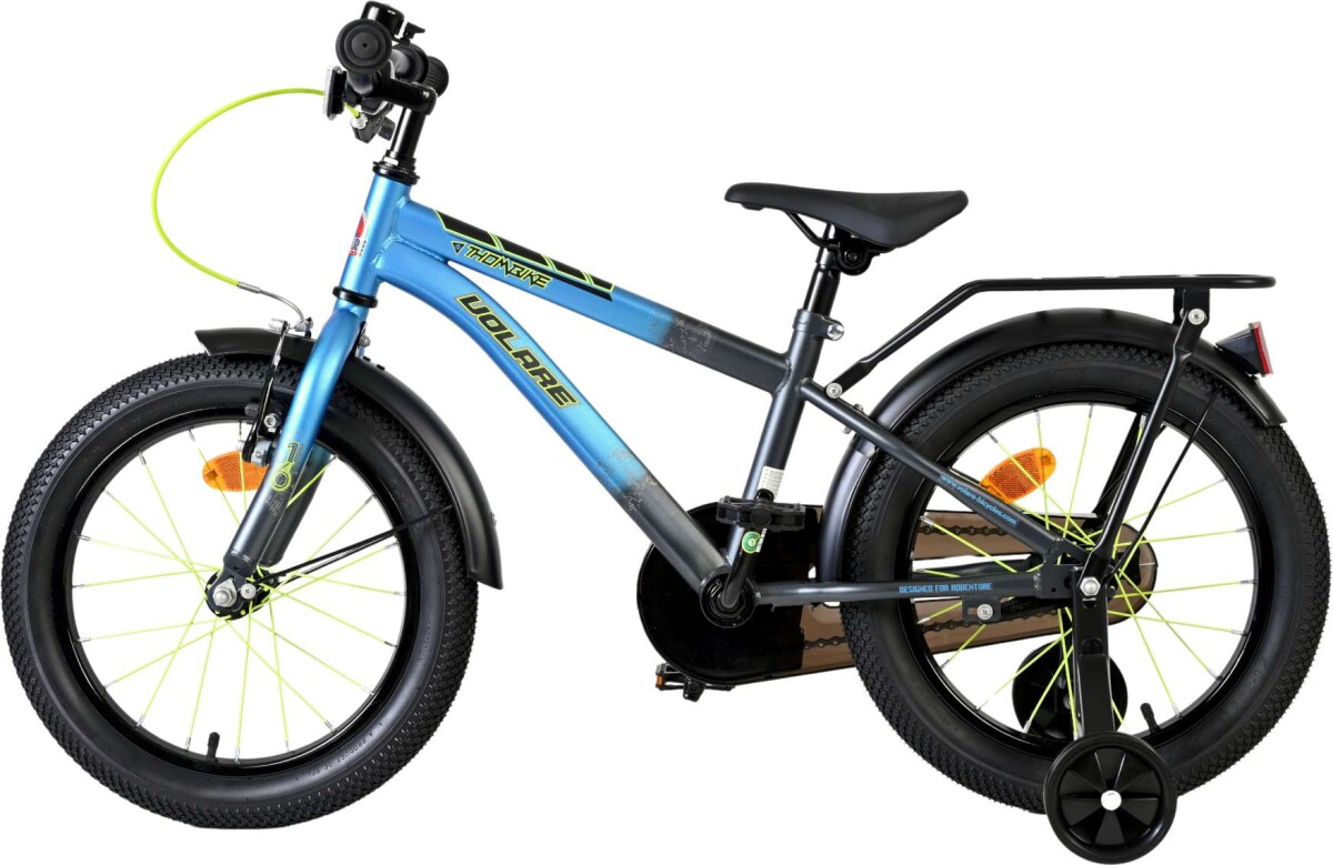 Volare - Thombike Cykel - 16 Tommer - Støttehjul - Blå Grå